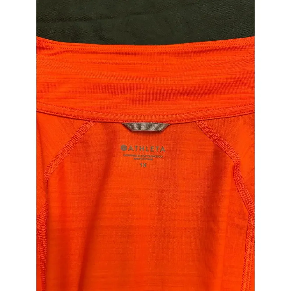 Athleta Run With IT Jacket Verve Horizon a Cheery Holiday Red Size 1x
